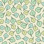 Seamless Pattern Of Green Leaves, Illustration Background Stock Photo