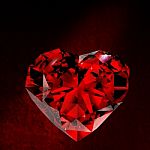 Shiny Red Diamond Stock Photo