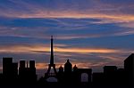 Silhouette Background Of Paris City Skyline Stock Photo