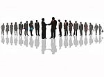 Silhouette Business People Stock Photo
