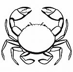 Silhouette Crab Stock Photo