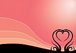 Silhouette Heart Background Stock Photo