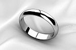 Silver Wedding Ring Stock Photo