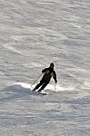 Skier In Powder Snow Stock Photo