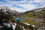 Small Town In Engelberg Stock Photo