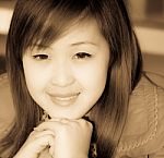 Smiling Face Of Asian Girl Stock Photo