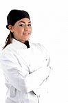 Smiling Female Chef Stock Photo
