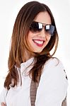 Smiling Girl With Sunglasses Stock Photo