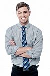 Smiling Male Corporate Executive Stock Photo