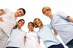 Smiling Teenagers Standing Stock Photo