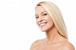 Smiling Woman With Clean Skin Stock Photo