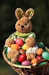 Soft Easter Rabbit Toy Stock Photo