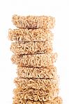 Stacked Instant Noodle Stock Photo