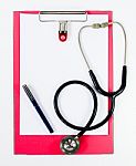 Stethoscope And Clipboard Stock Photo