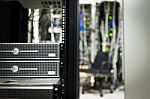 Storage Servers In Data Room Domestic Room Stock Photo