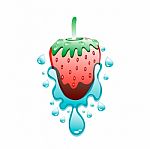 Strawberry With Droplets Stock Photo