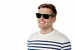 Stylish Young Guy In Black Sunglasses Stock Photo
