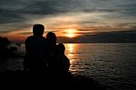 Sunset Lovers Stock Photo