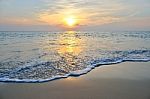Sunset On Sea Stock Photo
