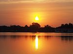 Sunset On The Lake Stock Photo