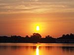 Sunset On The Lake Stock Photo