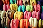 Sweet And Colourful French Macaroons Stock Photo