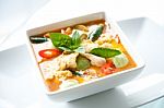 Thai Red Curry Chicken Stock Photo