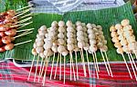 Thai Stick Meat Ball, Street Food Stock Photo