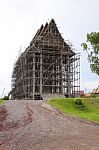 The Church Is Under Construction, A Temple, Thailand Stock Photo