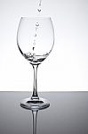 Water Drop Wine Glass Stock Photo