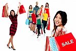 We Have A Great Time Shopping ! Stock Photo