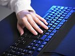Woman Hand Typing On Keyboard