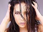 Woman With Wet Hair Stock Photo