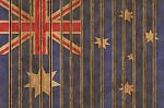 Wooden Australian Flag Stock Photo