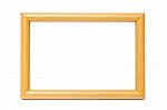Wooden Frame For Painting Or Picture On White Background Stock Photo
