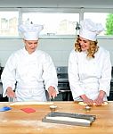 Young Female Chefs Stock Photo