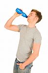 Young Man Drinking Energy Drink