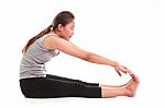 Young Woman Exercise Yoga Pose Stock Photo