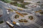 Large Roundabout On Marszalkowska Street Near Centrum Tram Stati Stock Photo