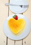Heart Cheesecake Stock Photo