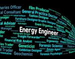 Energy Engineer Means Power Source And Career Stock Photo
