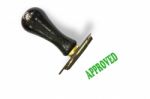 Rubber Stamp Approved Stock Photo