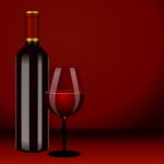 Wine In Bottle And Glass Stock Photo