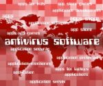 Antivirus Software Indicates Programs Unsecured And Spyware Stock Photo
