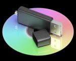 Usb And Dvd Memory Shows Portable Storage Stock Photo