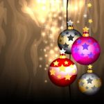 Glittering Christmas Balls Stock Photo