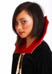 Vampire Costume On Young Girl Stock Photo