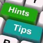 Hints Tips Keys Mean Guidance And Advice Stock Photo