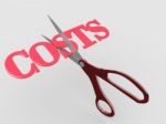 Cutting Costs Scissors Stock Photo