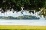 Landscaped Lawns For Leisure On A Kaeng Kra Chan Lake Stock Photo